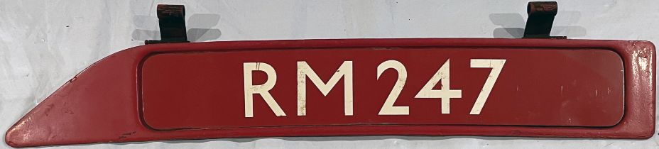 London Transport Routemaster BONNET FLEETNUMBER PLATE from RM 247. The original RM 247 entered