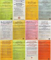 Large quantity (26) of 1960s/70s London Underground double-royal size POSTERS for Engineering Works.