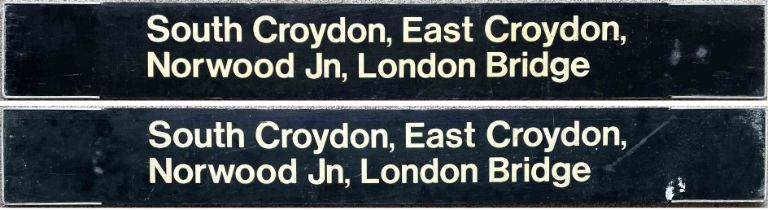 British Rail (SR) 1960s/70s PLATFORM FINGER BOARD "South Croydon, East Croydon, Norwood Jn, London