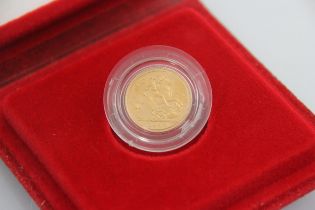 A Elizabeth II proof half sovereign, dated 1980, 4gms, within fitted case with Royal mint document