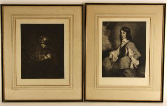 Four 19th century prints after male portraits, comprising: George Digby 2nd Earl of Bristol and