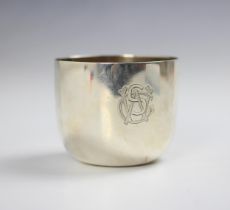 A Victorian silver tumbler cup, Richards and Brown, London 1967, of plain polished form, with