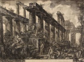 Giovanni Battista Piranesi (Italian, 1720–1778), 'Vue des restes de la celle du Temple de