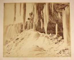 A North American albumen print of large proportions, mid to late 19th century, depicting Niagara