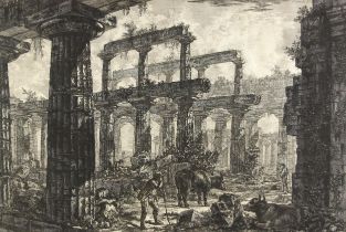 Giovanni Battista Piranesi (Italian, 1720–1778), 'Vue des restes de la celle du Temple de