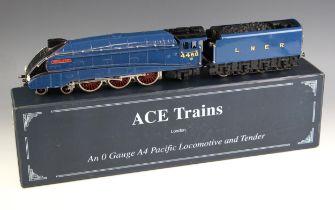 An ACE Trains 'O' gauge electrically powered model railway 4-6-2 A4 Pacific locomotive and