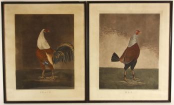 After B Marshall (British, early 20th century), 'War' and 'Peace', A pair of hand-coloured aquatints