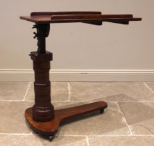 Victorian mahogany reading and music table, by Leveson & Sons, Knightsbridge, London, the