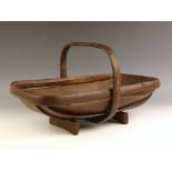 A 20th century continental painted trug,