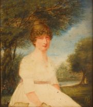 English school (early 19th century), A half length portrait of Mary Jane Ormsby-Gore (1781-1869)