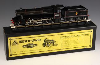 A Bassett-Lowke 'O' gauge live steam model railway locomotive and tender, 'British Railways Ex-LMS