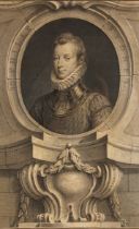 After Isaac Oliver (British, c.1556-1617), A bust length portrait of Sir Philip Sydney [Sidney]