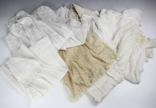 A collection of 19th century babies gowns, to include two christening dresses, one of tucked lawn