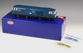 A Heljan 'O' gauge 3581 electrically powered model railway locomotive, 'D7040 BR Blue', 36cm long,