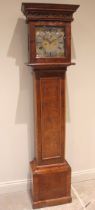 A George III yew cased eight day longcase clock, signed Joseph Saere, London, the flat top hood with