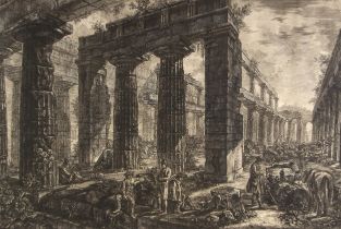 Giovanni Battista Piranesi (Italian, 1720–1778), 'Vue interieure du temple de Neptune' [View of