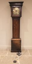 A George III oak cased eight day longcase clock, signed William Marston, Salop, the flat top hood