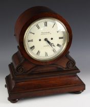 A William IV twin fusee rosewood library bracket clock, by Frodsham, Gracechurch St, London, the