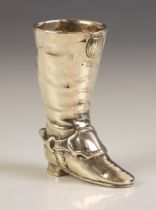 An Edwardian silver novelty stirrup cup, possibly Dutch with Chester import marks for Samuel