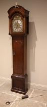 An oak cased thirty hour longcase clock, signed Arch Lawrie, mid 18th century, the arched hood