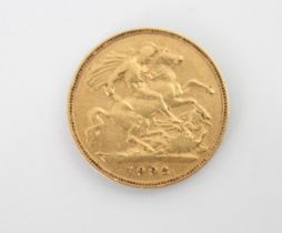 An Edward VII half sovereign, dated 1902, 4gms