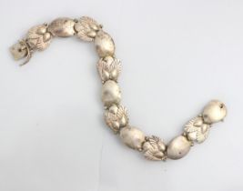 A Georg Jensen ‘Bittersweet’ silver bracelet, the bracelet designed as interspersed links of