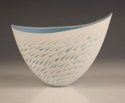 Sasha Wardell (British, b.1959), a studio pottery slip cast bone china bowl, the eggshell exterior