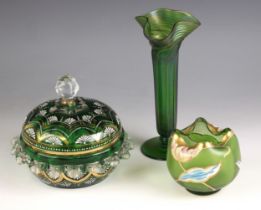 An Art Nouveau posy vase in the manner of Legras/Mont Joye, early 20th century, of spherical form