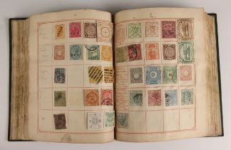 A collection of stamp albums, stamps on loose pages and stamps in packets and boxes, to include an