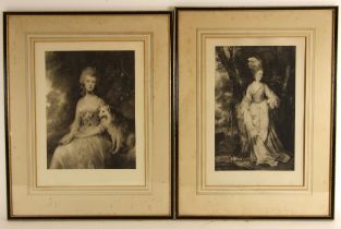 Five 19th century prints after female society portraits,