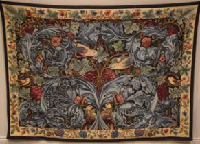 A Point des Meurins 'Vignes et Acanthes' pattern reproduction wall tapestry by JP of Paris, 20th