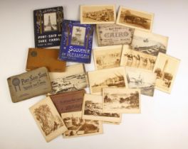 Five postcard booklets depicting topographical scenes from the Middle East, early 20th century,