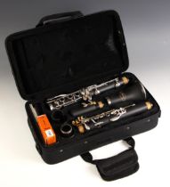A Sonata clarinet, serial number S3104D, in fitted case (case zip at fault)