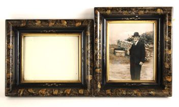 A pair of Aesthetic Movement style lacquered frames, late 19th or early 20th century, each of