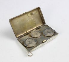 A Victorian silver combination sovereign case, Deakin & Francis Ltd, Birmingham 1897, the plain