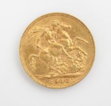 An Edward VII full sovereign, dated 1906, 8gms