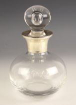 A Dartington crystal silver mounted glass decanter and stopper, James Dixon & Sons Ltd, Birmingham