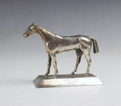 A George V silver model of a horse, William Hutton and Sons Ltd, Sheffield 1920, modelled standing