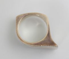 A Georg Jensen dress ring, designed by Bent Gabrielsen, of asymmetrical form, stamped ‘Georg