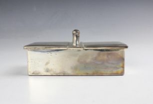 A George V silver double sided cigarette case, William Comyns & Sons Ltd, London 1917, the hinged