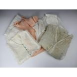 A 1940s peach cami knickers labelled Kayser Bondor with CC41 label, size 36inch, with two lace and