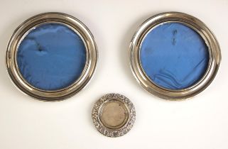 A pair of George V silver mounted photograph frames, William Henry Leather, Birmingham 1916, of