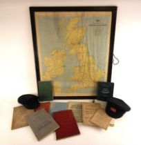 RAILWAY INTEREST: A collection of local interest railway timetables and signal box log books, mid to