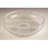 An Edinburgh Crystal thistle pattern bowl, of wide shallow form with star and hobnail cut base,