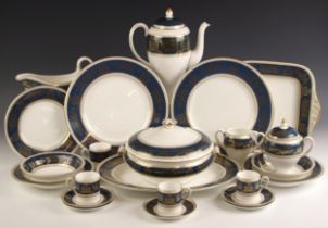 A Wedgwood porcelain part dinner service in the 'Columbia' pattern, to include: six espresso cups