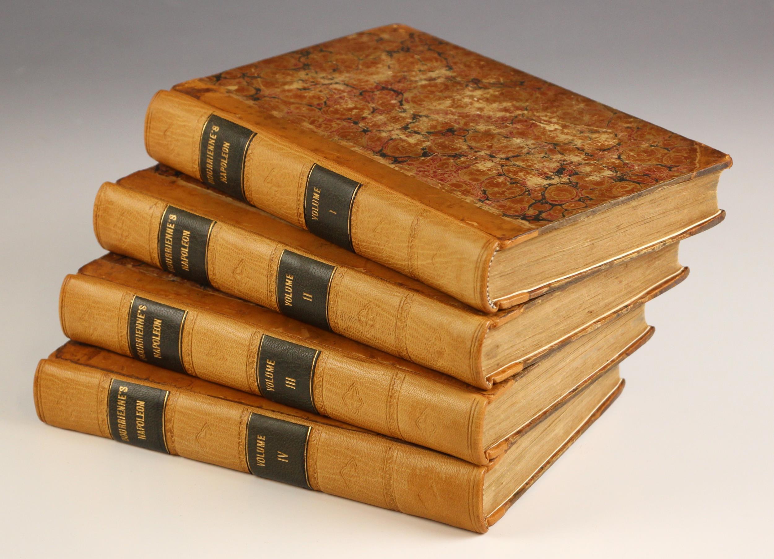 De Bourrienne (M), MEMOIRS OF NAPOLEON BONAPARTE, 4 vols, first edition, 3/4 leather (later spine