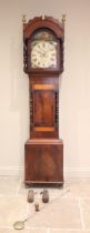 A 19th century Welsh mahogany cased eight day longcase clock, signed Thomas Evans, Aberdare, the