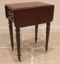 A Victorian mahogany work table, stamped Edwards & Roberts, Wardour St, London, the rectangular