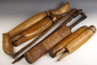 A East African Kamba staff, with carved Askari terminal, circa 1950, painted in black and red,