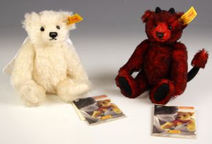 A Steiff 028595 'Little Devil' teddy bear, swing tags attached; and a Steiff 028496 Little Angel